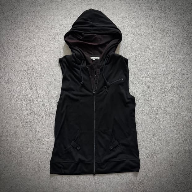 Semanticdesign layered hoodie vest