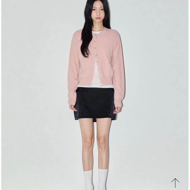 ods 캐시미어 베이직 울 가디건 핑크