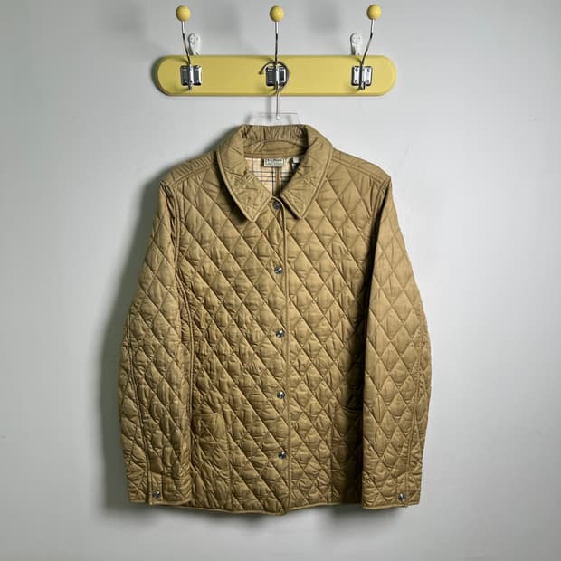 엘엘빈 베이지 다이아몬드 퀄팅 자켓 L