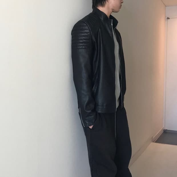 Vintage 레더자켓 (착샷)