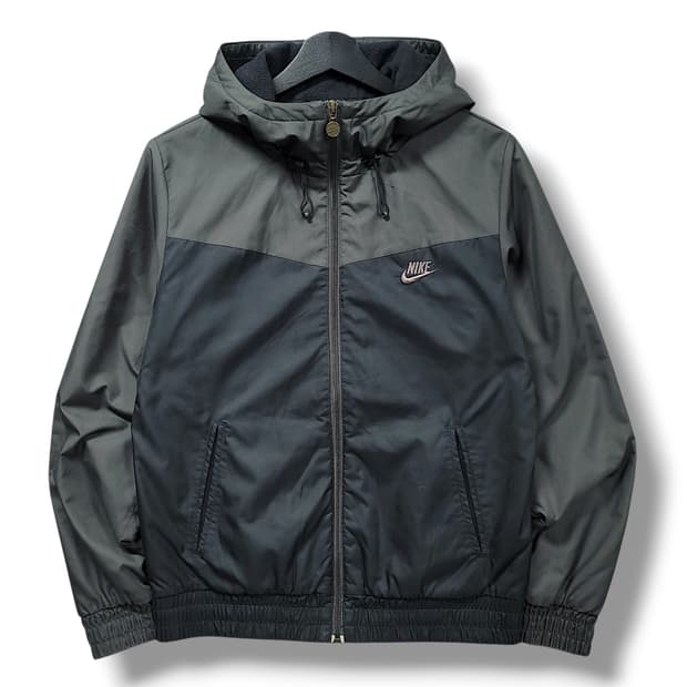 [90] 나이키 블랙 NSW 윈드러너 기모 후드 바람막이