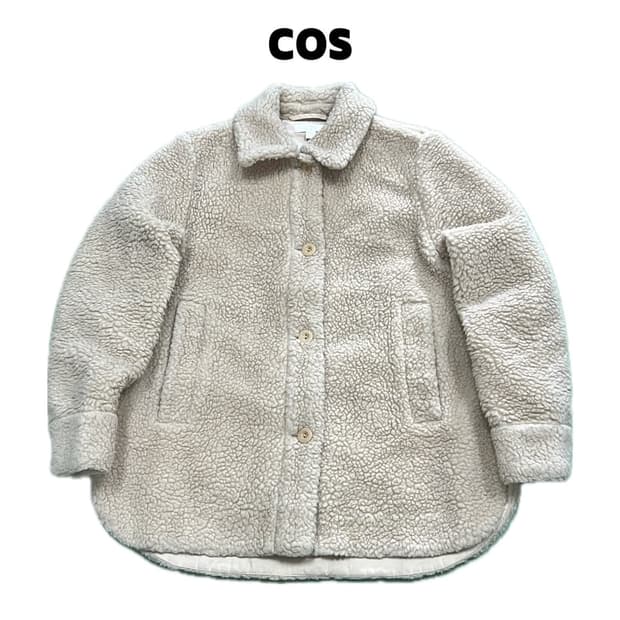 코스 울혼방 양털 뽀글이 후리스 자켓