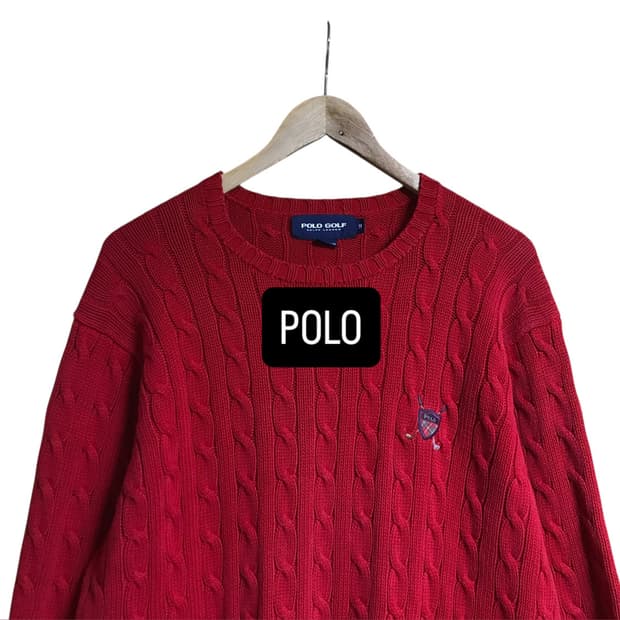 폴로 골프로고 라운드니트