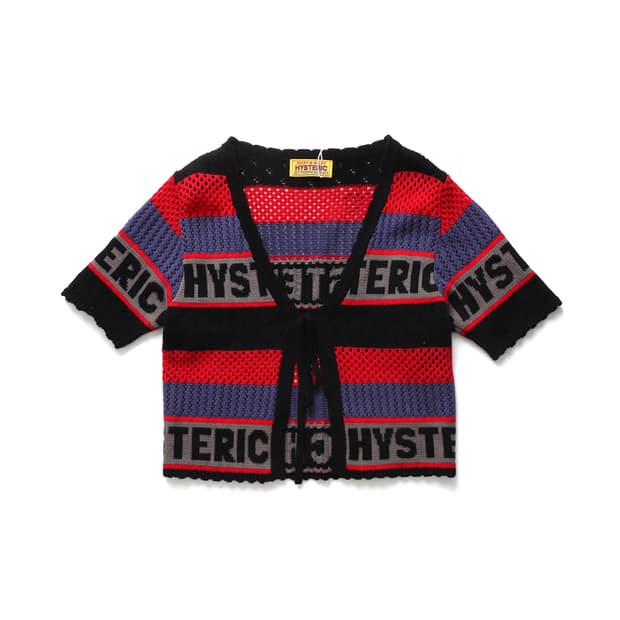 HYSTERIC GLAMOUR Logo Striped Cardigan