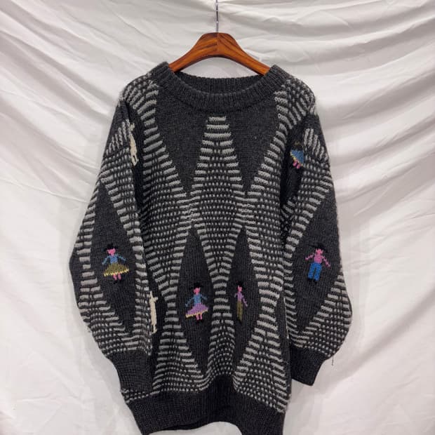 빈티지  알파카 니트