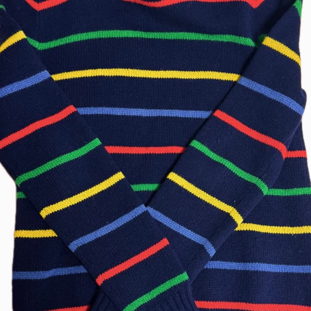 폴로 줄무늬 니트