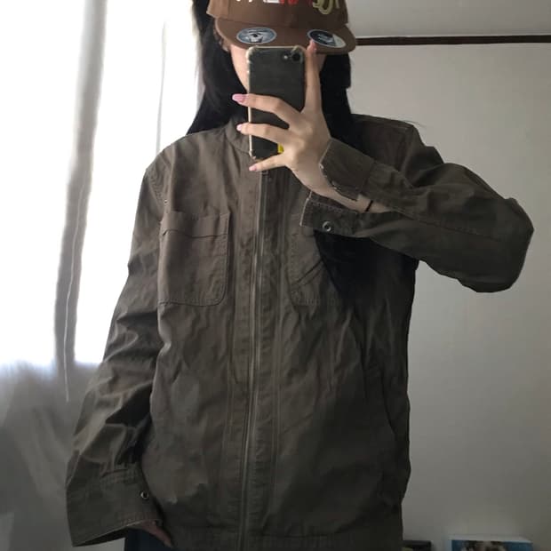 에드윈 브라운 넥버클 자켓