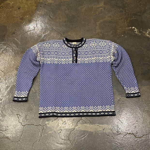 90s L.L.Bean 엘엘빈 버드아이 패턴 니트 L
