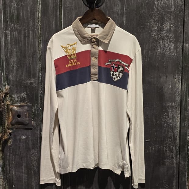 00s NAPAPIJRI Long Sleeve Polo Shirt