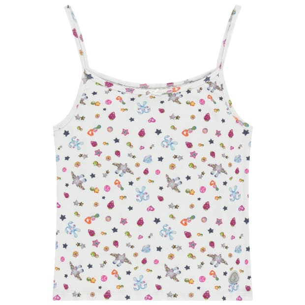 코이세이오 EMA TINY FRIENDS SLEEVELESS WHITE