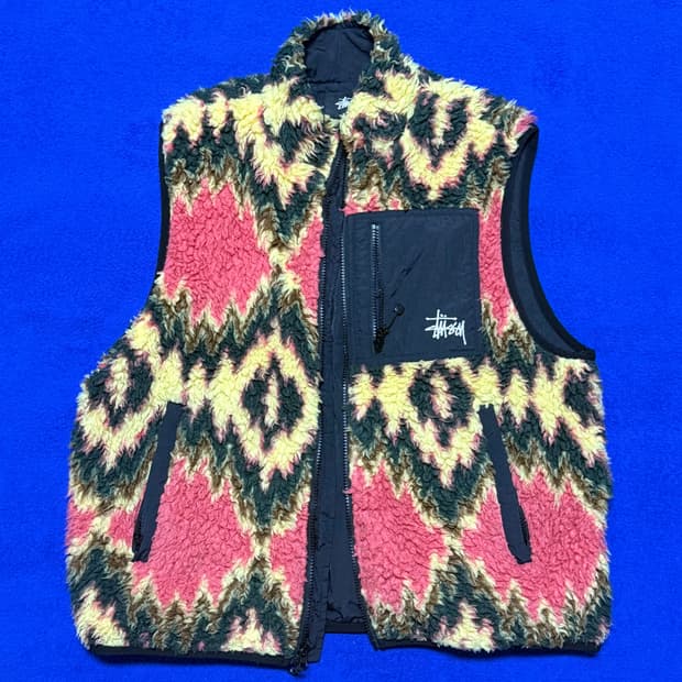 스투시 쉐르파 베스트 나바호 M