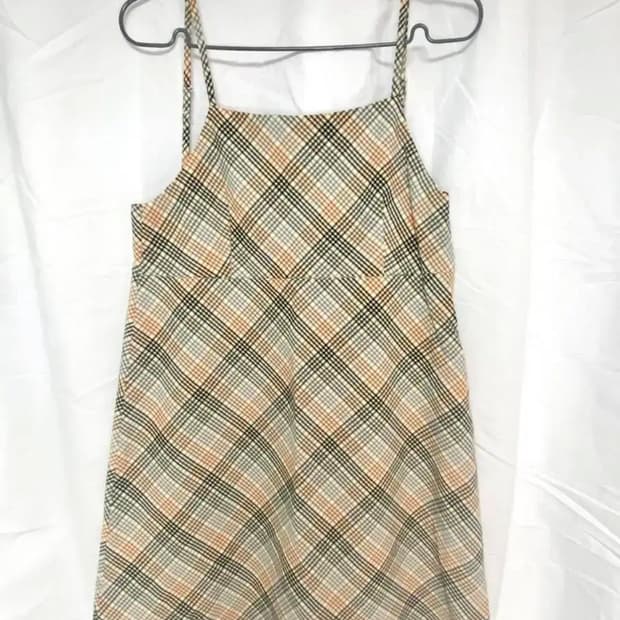 [새제품] 체크 뷔스티에 원피스