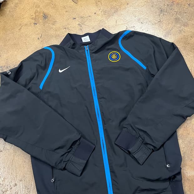 [정품/M] 나이키 인터밀란 바람막이 블랙 블루 b8