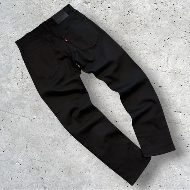 [30x32] 리바이스 502 테이퍼드핏 데님 팬츠 블랙진 D856