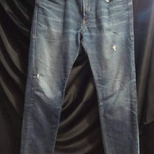 디젤 데님 남성 데미지진