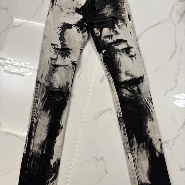 생로랑 블리치드 팬츠