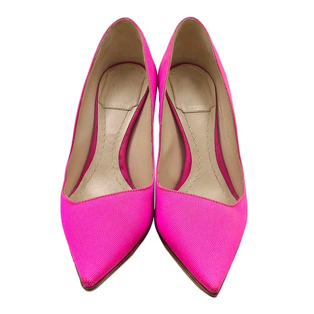 크리스찬 디올 핫핑크 펌프스 구두