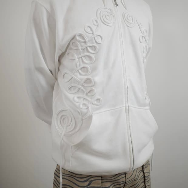 더즌메러 롱 스트링 후드집업 화이트 M