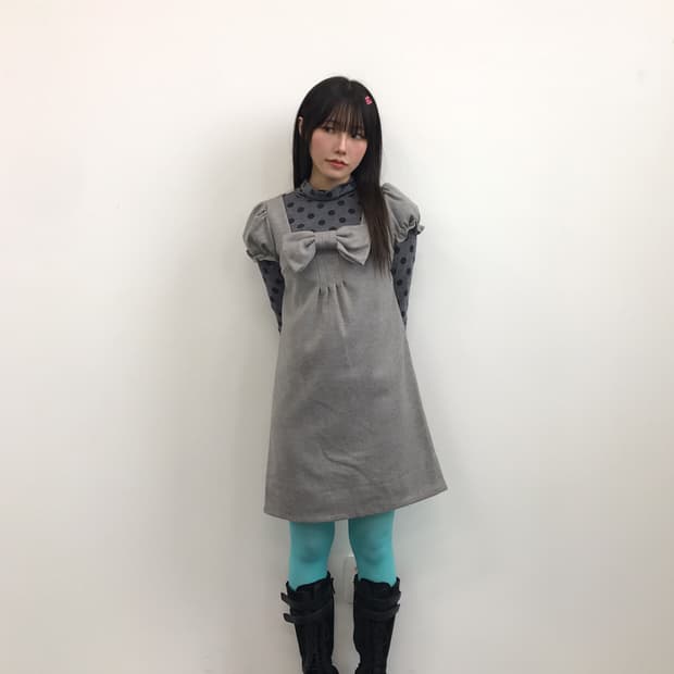 Jpn Ribbon Wool Mini Onepiece