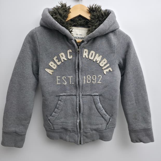 [S] 아베크롬비 울프죠 그레이 후드 집업