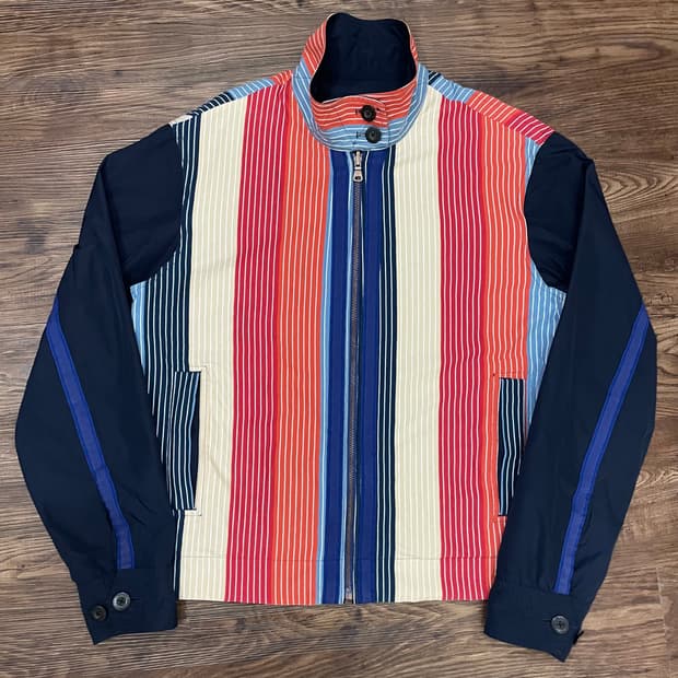 Faconnable 파쏘나블 바라쿠타 리버시블 해링턴 자켓 네이비