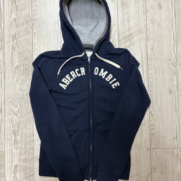 아베크롬비 딱붙핏 후드집업 네이비 m