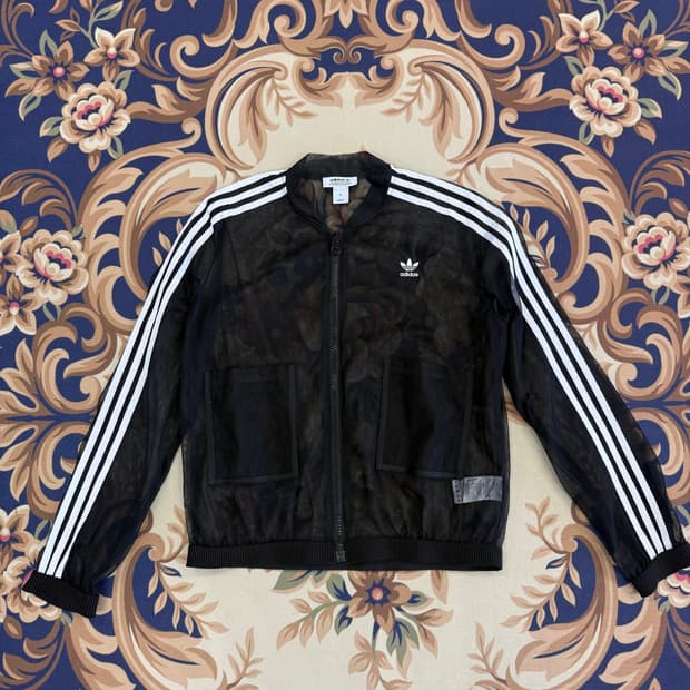 (M)아디다스 Adidas 시스루 트랙탑 져지(블랙,검흰)