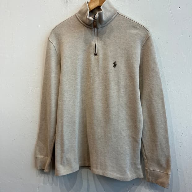 폴로랄프로렌 반집업 맨투맨 오트밀 M