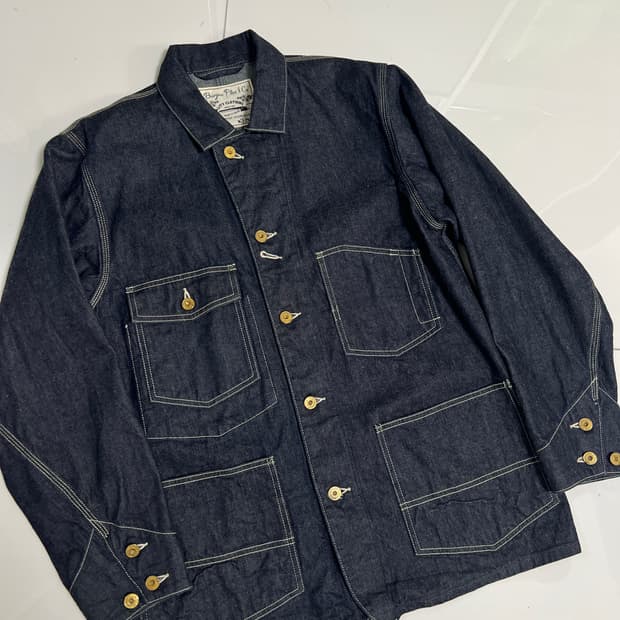 택포12) 버거스플러스 데님 커버올 초어자켓 38