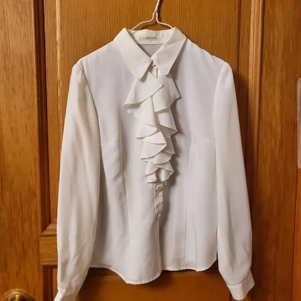 일본 빈티지 러플 블라우스 셔츠