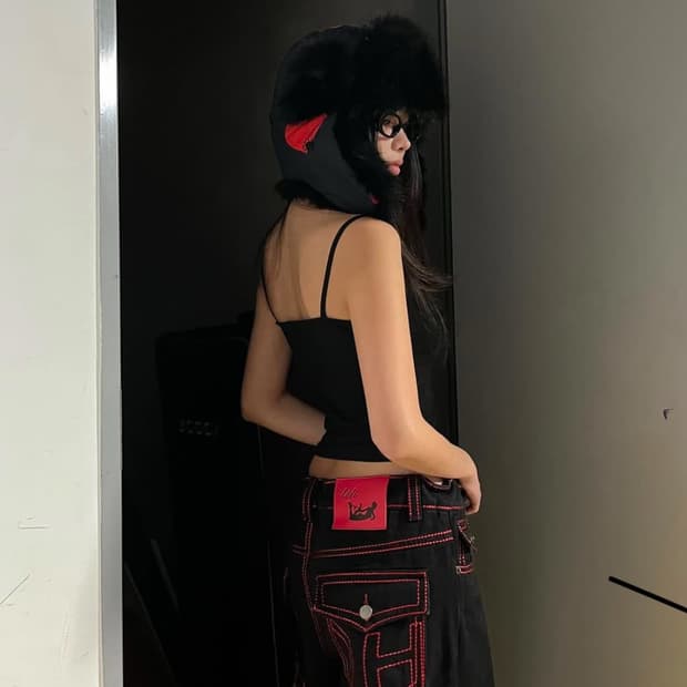 Toh 체리스티치팬츠