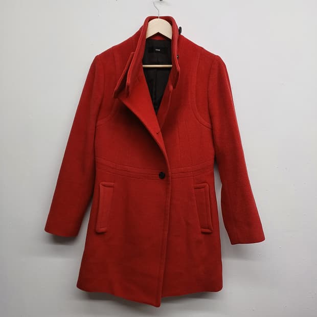 시스템 레드 울 앙고라 하프 코트 66
