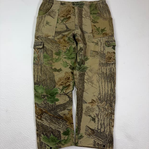 90s Forest Camouflage Cargo Sweatpants