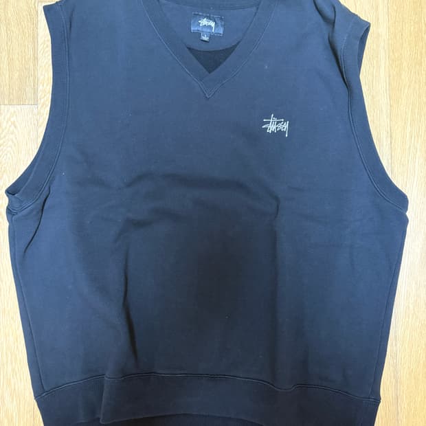 스투시 맨투맨 베스트 블랙