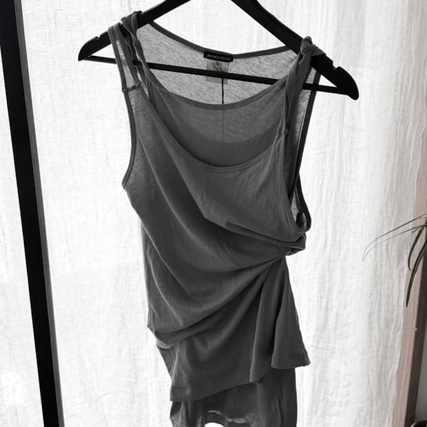 ann demeulemeester twist sleeveless