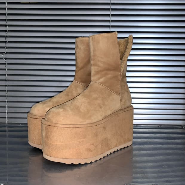 00s 리얼 스웨이드 슈퍼 플랫폼 어그 스타일 부츠