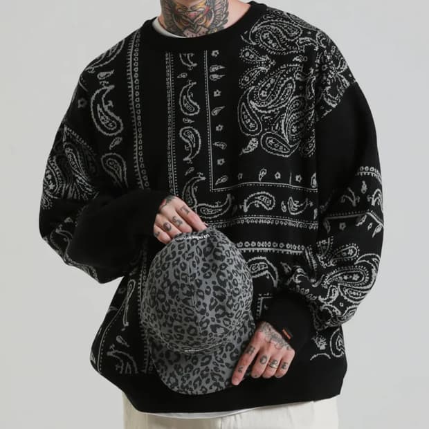 반다나 니트 스웨터 M (STGNM)