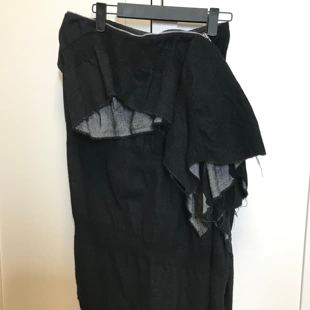 꼼데가르송 트리콧 축융 스커트