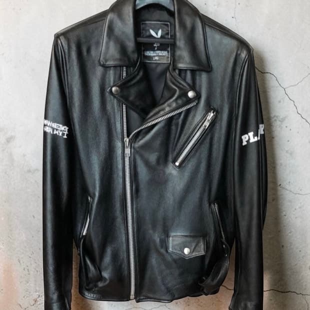 아임낫휴먼비잉x플레이보이 소가죽 라이더 자켓