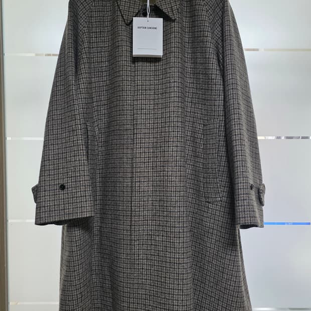 42size택포195만)23fw캡틴선샤인 워커코트 건클럽체크 로밧트위드