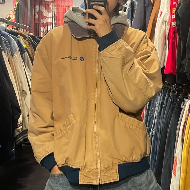 [IM] Vtg 베이지 카라 자수 워크자켓