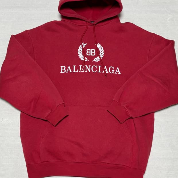 발렌시아가 월계수 로고 후드티 [105]