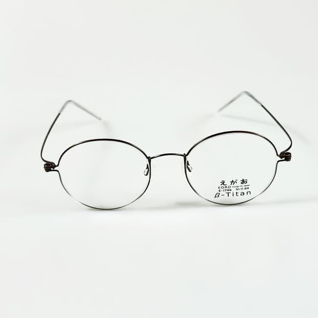 Egao B-Titan 티타늄 슬림 라운드 빈티지 안경