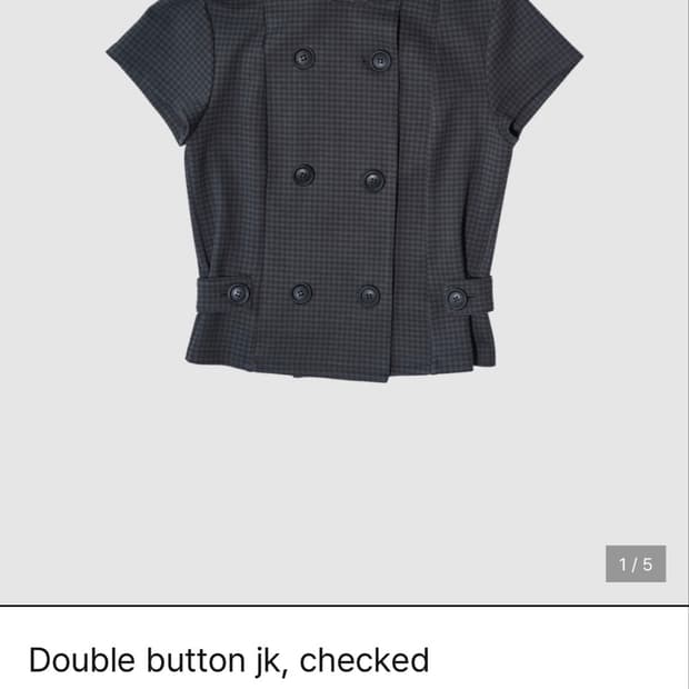 인앤양인하모니 Double button jk, checked (택포)
