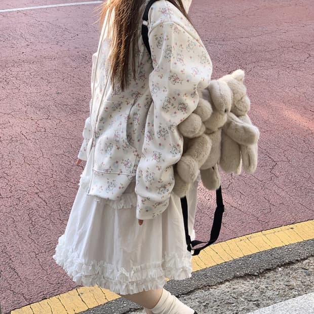 마블링 baby lamb 후드집업