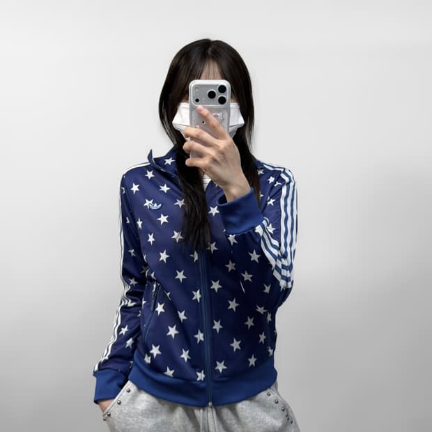 아디다스 파이어버드 스타 트랙탑 져지 블루