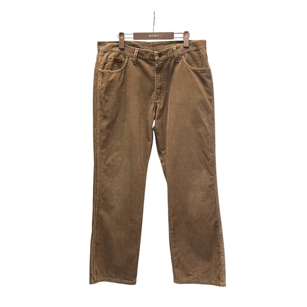 Wrangler 랭글러 코듀로이 팬츠 세미 와이드핏 백로고 디테일 브라운