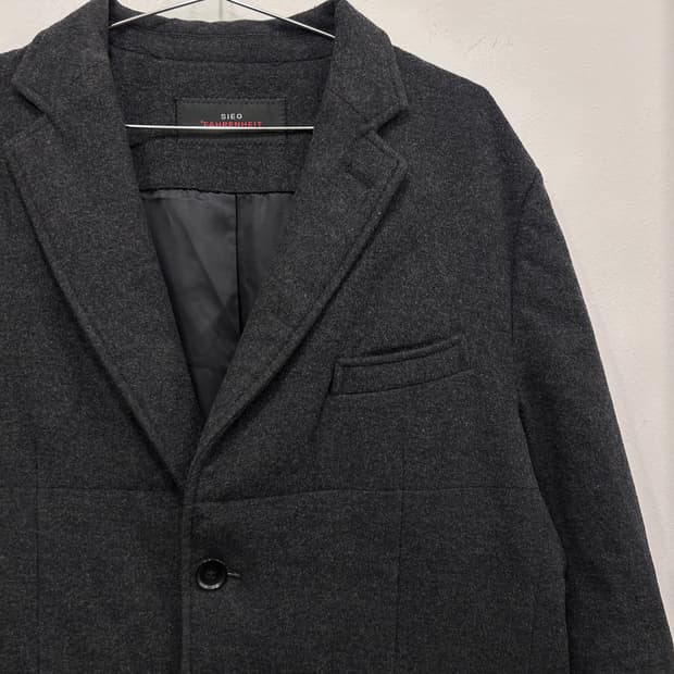 지이크 파렌하이트 케시미어블랜드 구스다운 누빔 패딩 코트