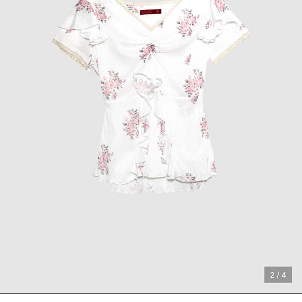 Frill top, rose