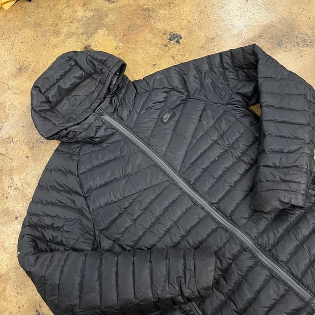 [정품/XXL] 나이키 블랙 후드 패딩 점퍼 b14